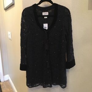 NWT~DENIM & SUPPLY RALPH LAUREN Women Black Lace Dress Size Large